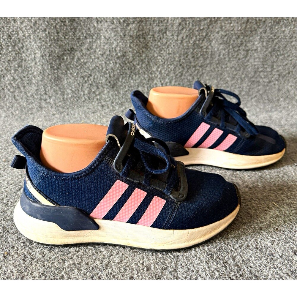 adidas U_Path Run Kids Blue/Pink Mesh Cushioned Lace-Up Sneakers US 5
